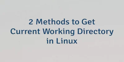 2 Methods to Get Current Working Directory in Linux