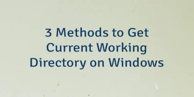 3 Methods to Get Current Working Directory on Windows