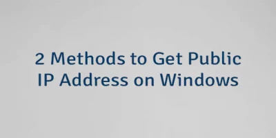 2 Methods to Get Public IP Address on Windows