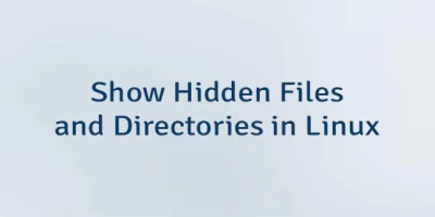 Show Hidden Files and Directories in Linux