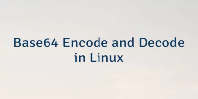Base64 Encode and Decode in Linux