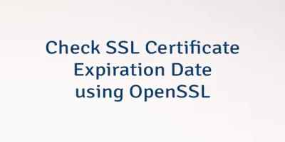 Check SSL Certificate Expiration Date using OpenSSL