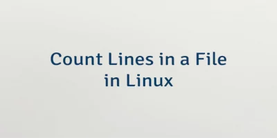 Count Lines in a File in Linux