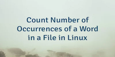 Count Number of Occurrences of a Word in a File in Linux