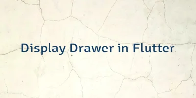 Display Drawer in Flutter