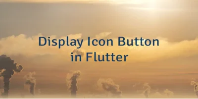 Display Icon Button in Flutter