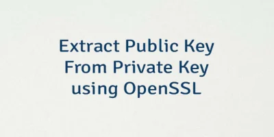 Extract Public Key From Private Key using OpenSSL
