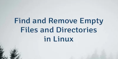 Find and Remove Empty Files and Directories in Linux