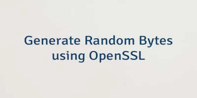 Generate Random Bytes using OpenSSL