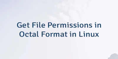 Get File Permissions in Octal Format in Linux