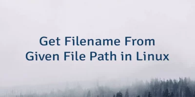 Get Filename From Given File Path in Linux