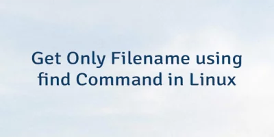 Get Only Filename using find Command in Linux