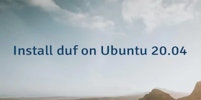 Install duf on Ubuntu 20.04