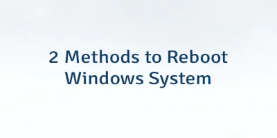 2 Methods to Reboot Windows System