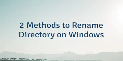 2 Methods to Rename Directory on Windows