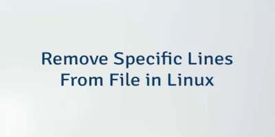 Remove Specific Lines From File in Linux