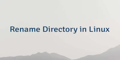 Rename Directory in Linux