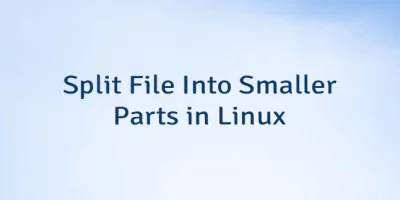 Split File Into Smaller Parts in Linux