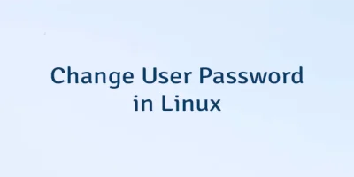 Change User Password in Linux
