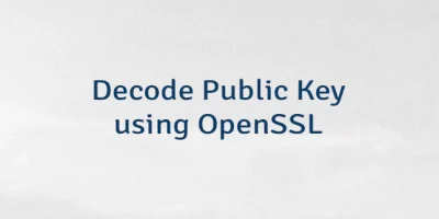 Decode Public Key using OpenSSL