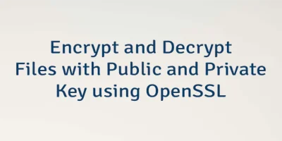 Encrypt and Decrypt Files with Public and Private Key using OpenSSL