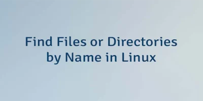 Find Files or Directories by Name in Linux