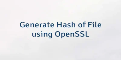 Generate Hash of File using OpenSSL