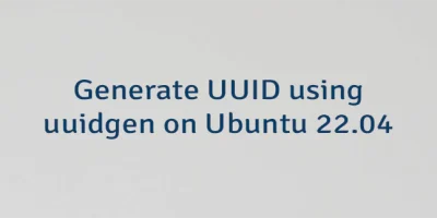 Generate UUID using uuidgen on Ubuntu 22.04