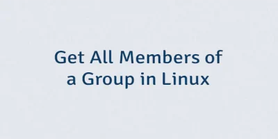 Get All Members of a Group in Linux