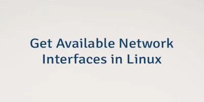 Get Available Network Interfaces in Linux