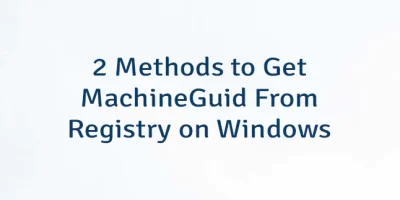 2 Methods to Get MachineGuid From Registry on Windows
