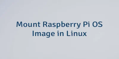 Mount Raspberry Pi OS Image in Linux