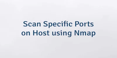 Scan Specific Ports on Host using Nmap