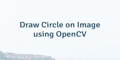 Draw Circle on Image using OpenCV