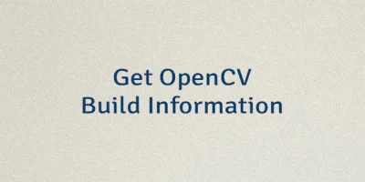 Get OpenCV Build Information