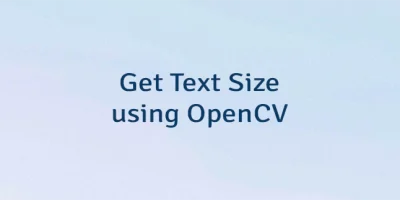 Get Text Size using OpenCV