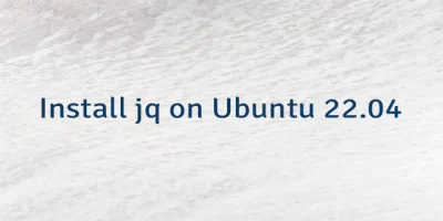 Install jq on Ubuntu 22.04