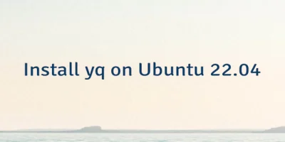 Install yq on Ubuntu 22.04