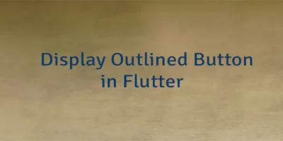 Display Outlined Button in Flutter
