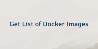 Get List of Docker Images