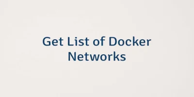 Get List of Docker Networks