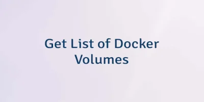 Get List of Docker Volumes