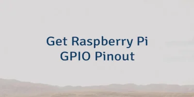 Get Raspberry Pi GPIO Pinout