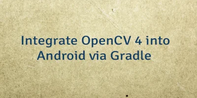 Integrate OpenCV 4 into Android via Gradle
