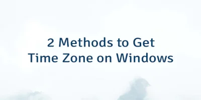 2 Methods to Get Time Zone on Windows