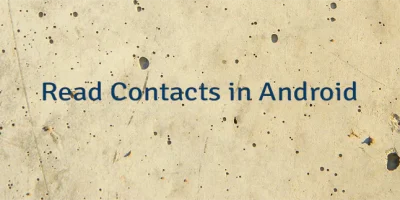 Read Contacts in Android