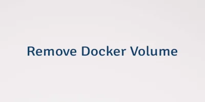 Remove Docker Volume