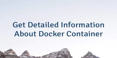 Get Detailed Information About Docker Container