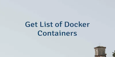 Get List of Docker Containers
