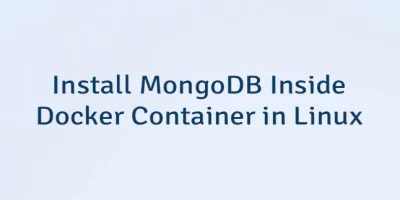 Install MongoDB Inside Docker Container in Linux